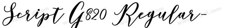 Script G820 Regular字体转换